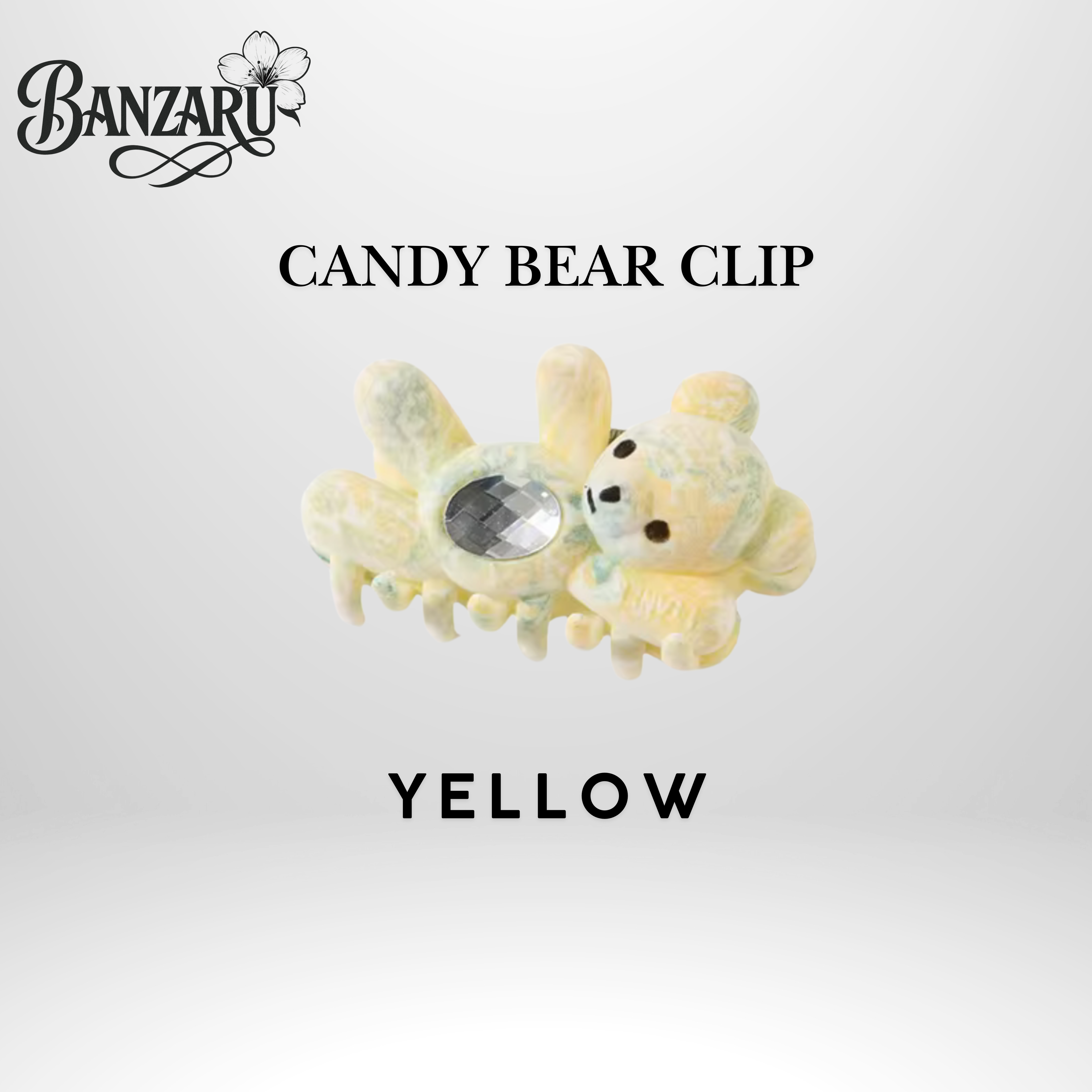 Candy Bear Clip – Geflockte Haarklammer