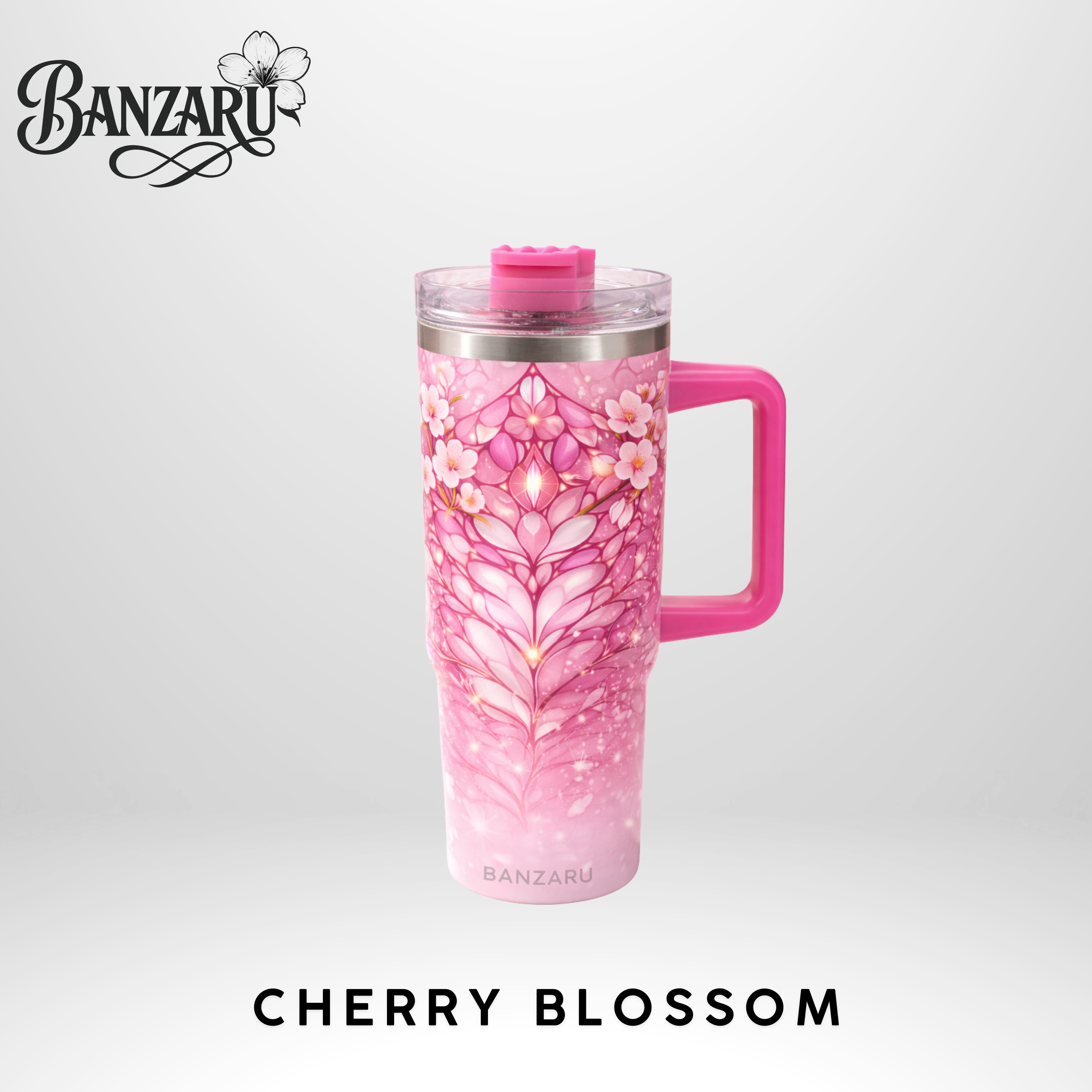 BANZARU 40oz Premium Cup – Dragon & Cherry Blossom 1 Edition
