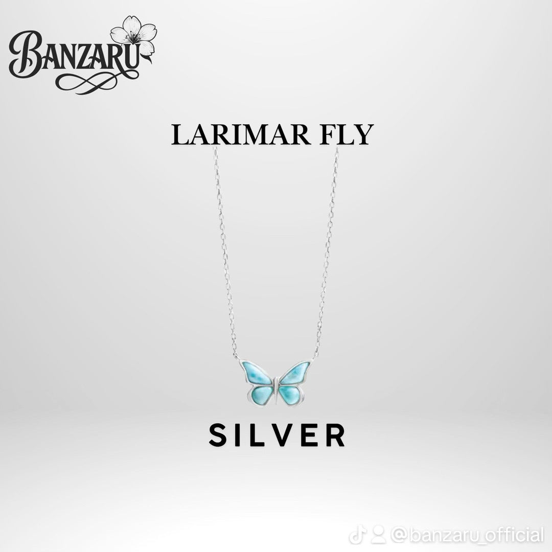Larimar Kette – Herz & Schmetterling