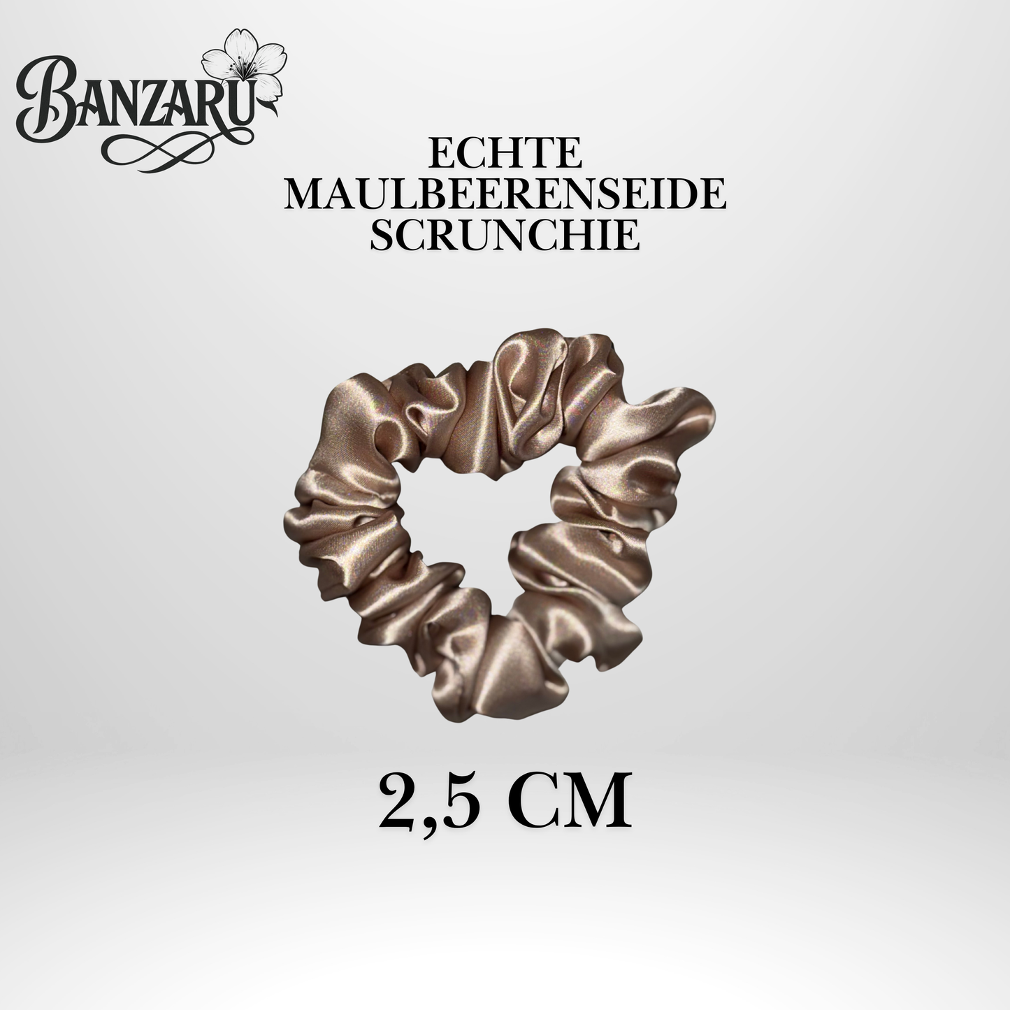 BANZARU Maulbeerseide Scrunchie Set – 100% 19-Momé 6A Seide (3 Größen)