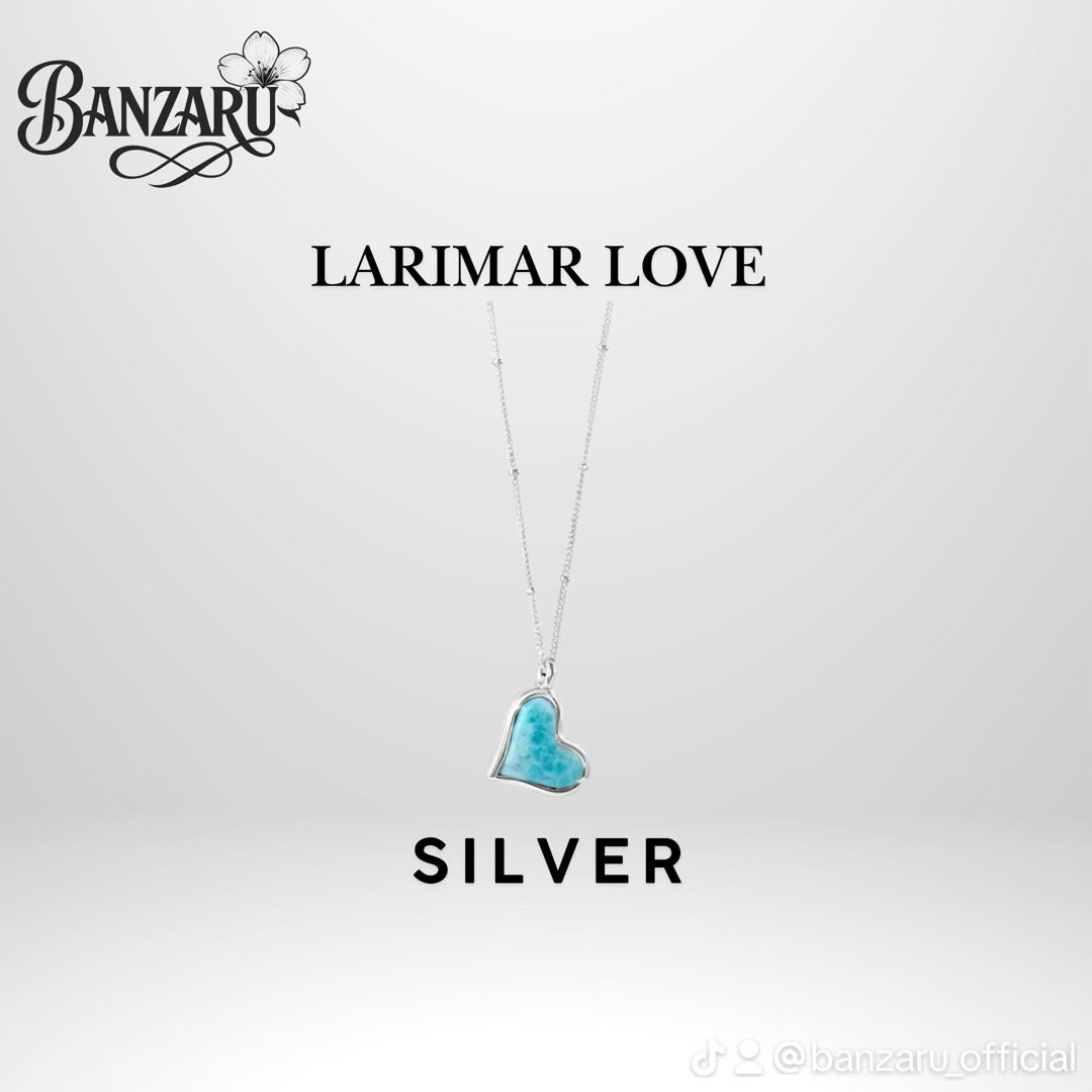 Larimar Kette – Herz & Schmetterling
