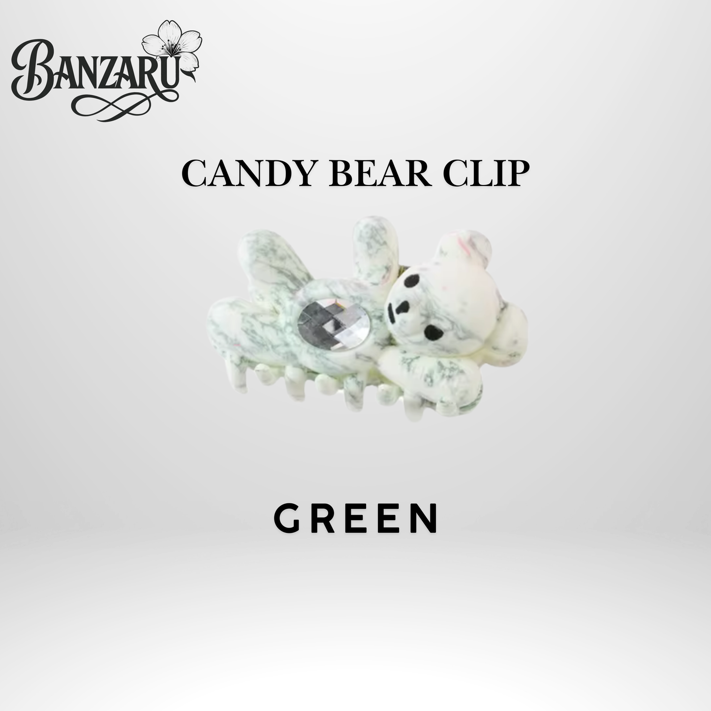 Candy Bear Clip – Geflockte Haarklammer