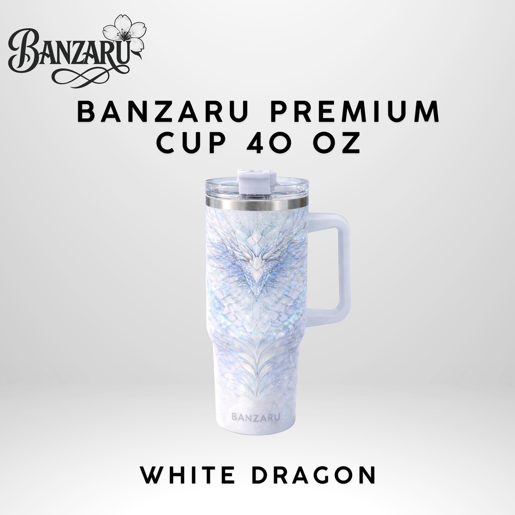 BANZARU 40oz Premium Cup – Dragon & Cherry Blossom 1 Edition