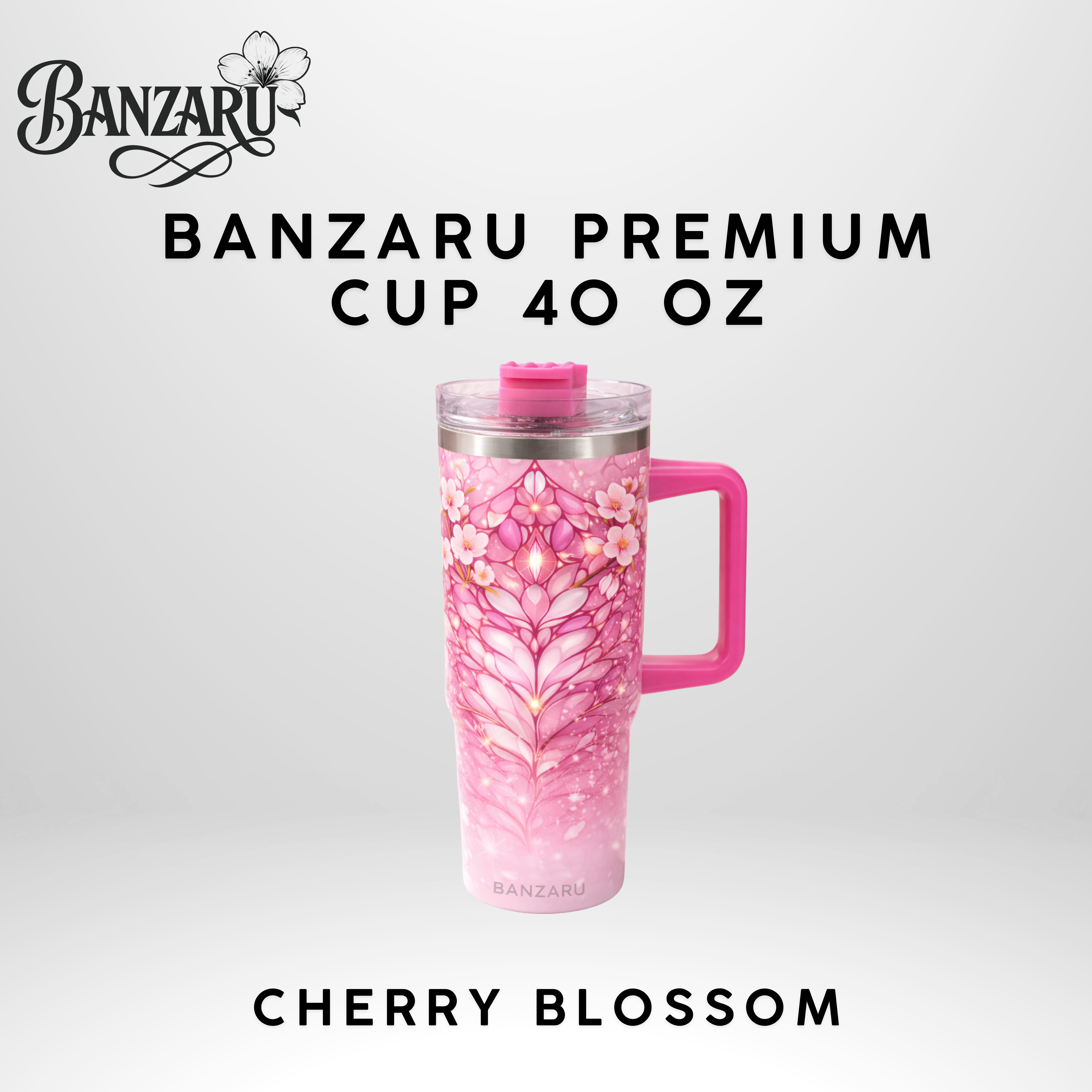 BANZARU 40oz Premium Cup – Dragon & Cherry Blossom 1 Edition