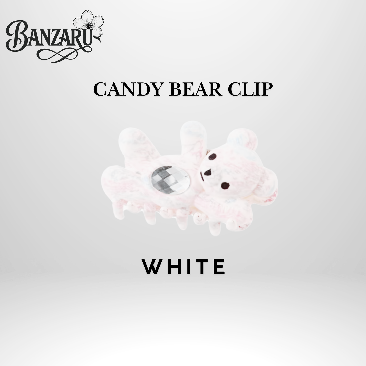 Candy Bear Clip – Geflockte Haarklammer