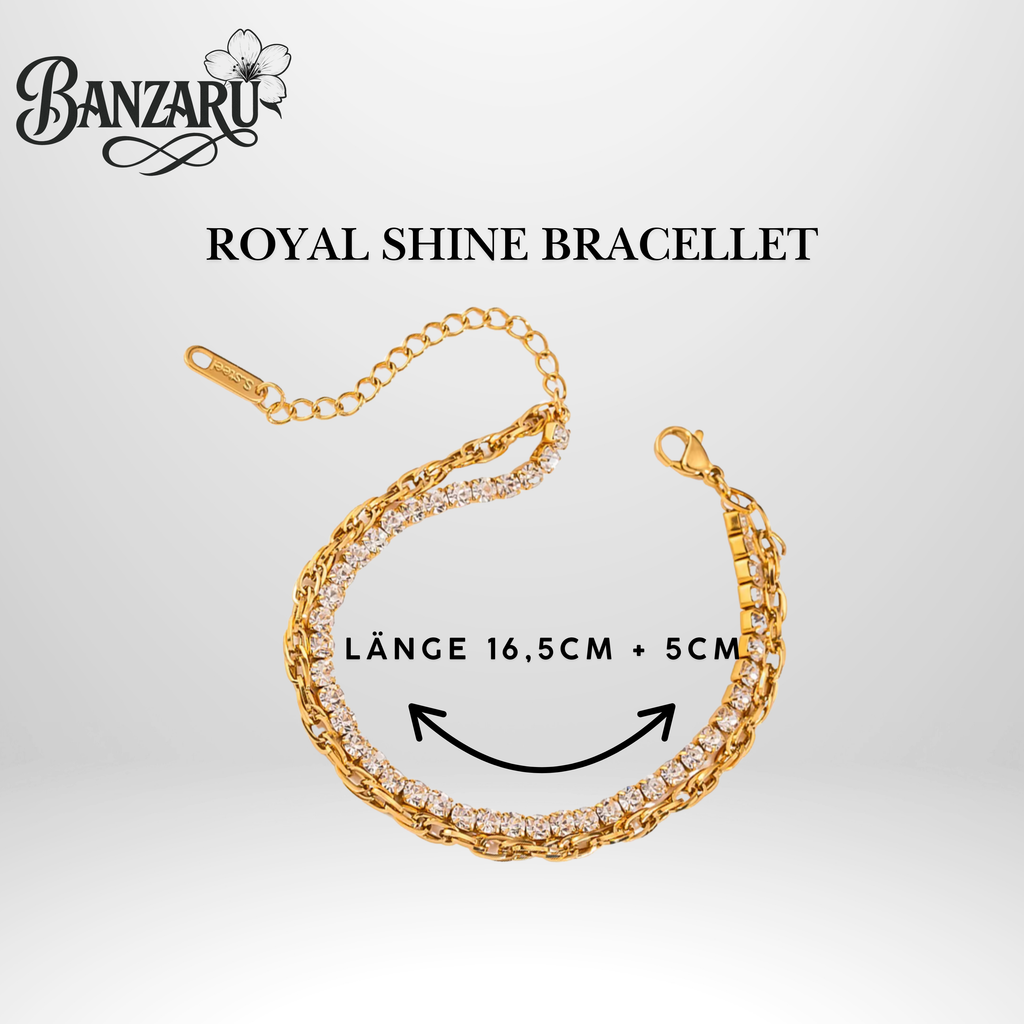 Royal Shine Armband – Edelstahl & 18K Vergoldung