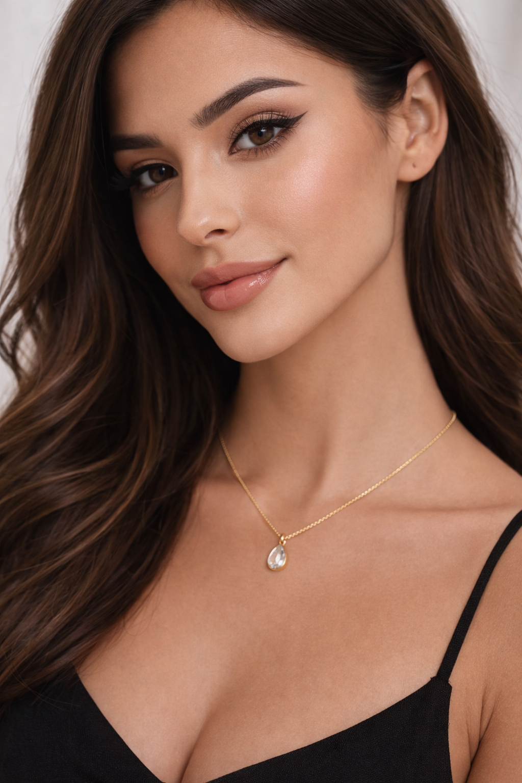 Aurelia Drop Halskette – Edelstahl & 18K Vergoldung