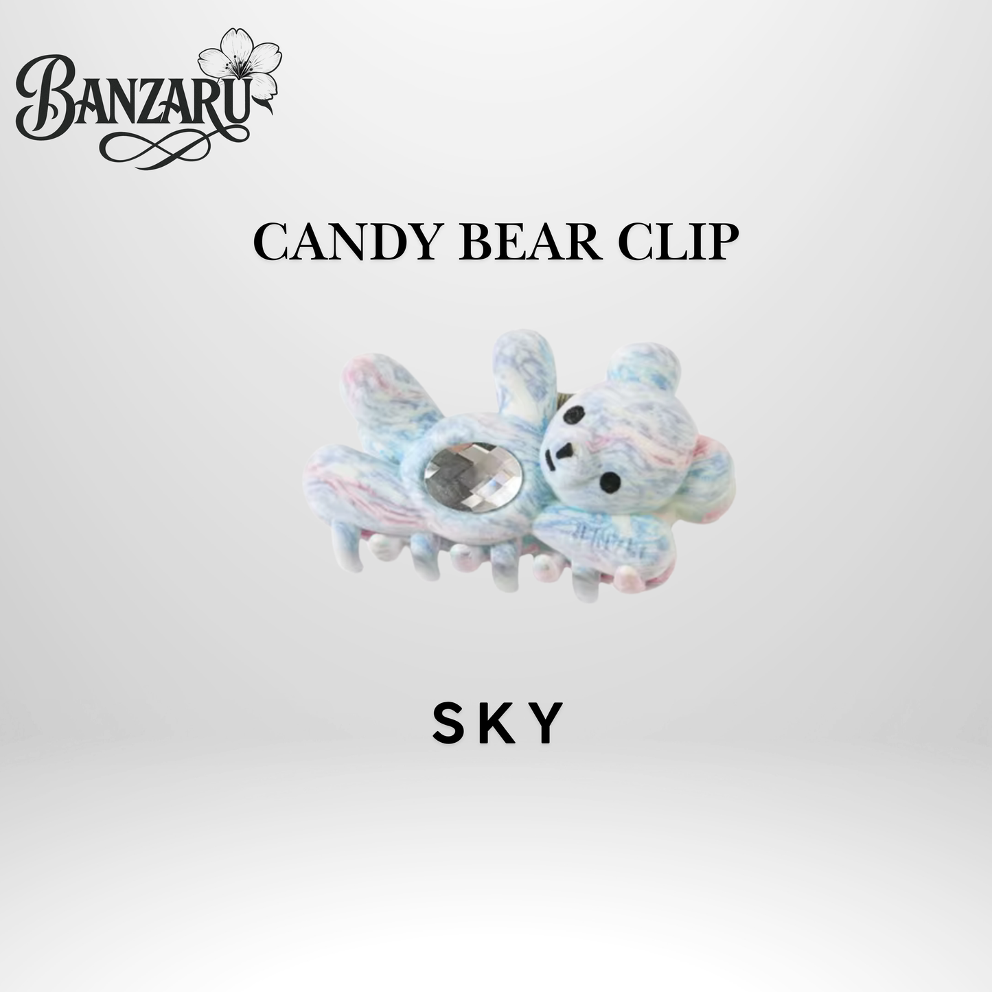 Candy Bear Clip – Geflockte Haarklammer