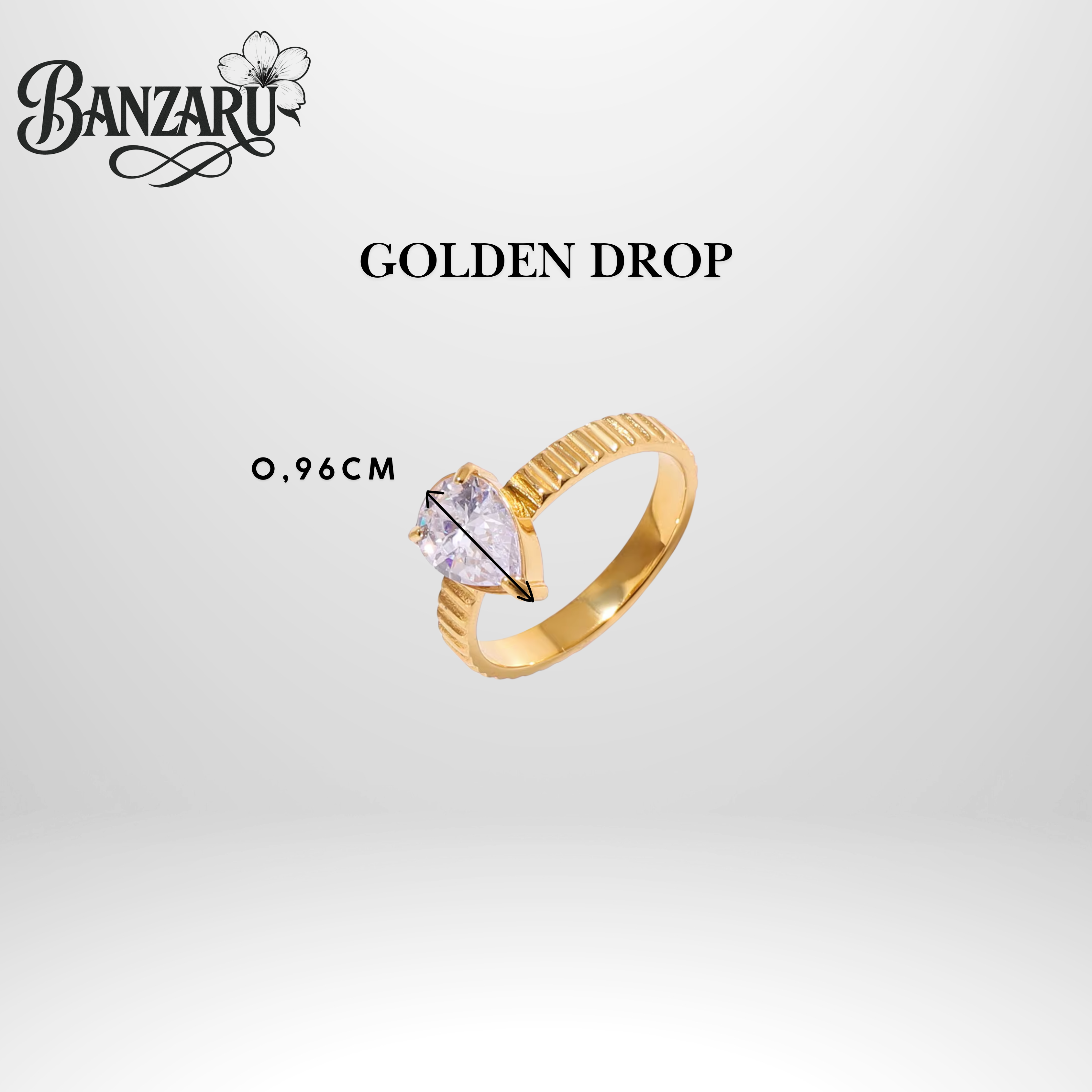 Golden Drop Ring