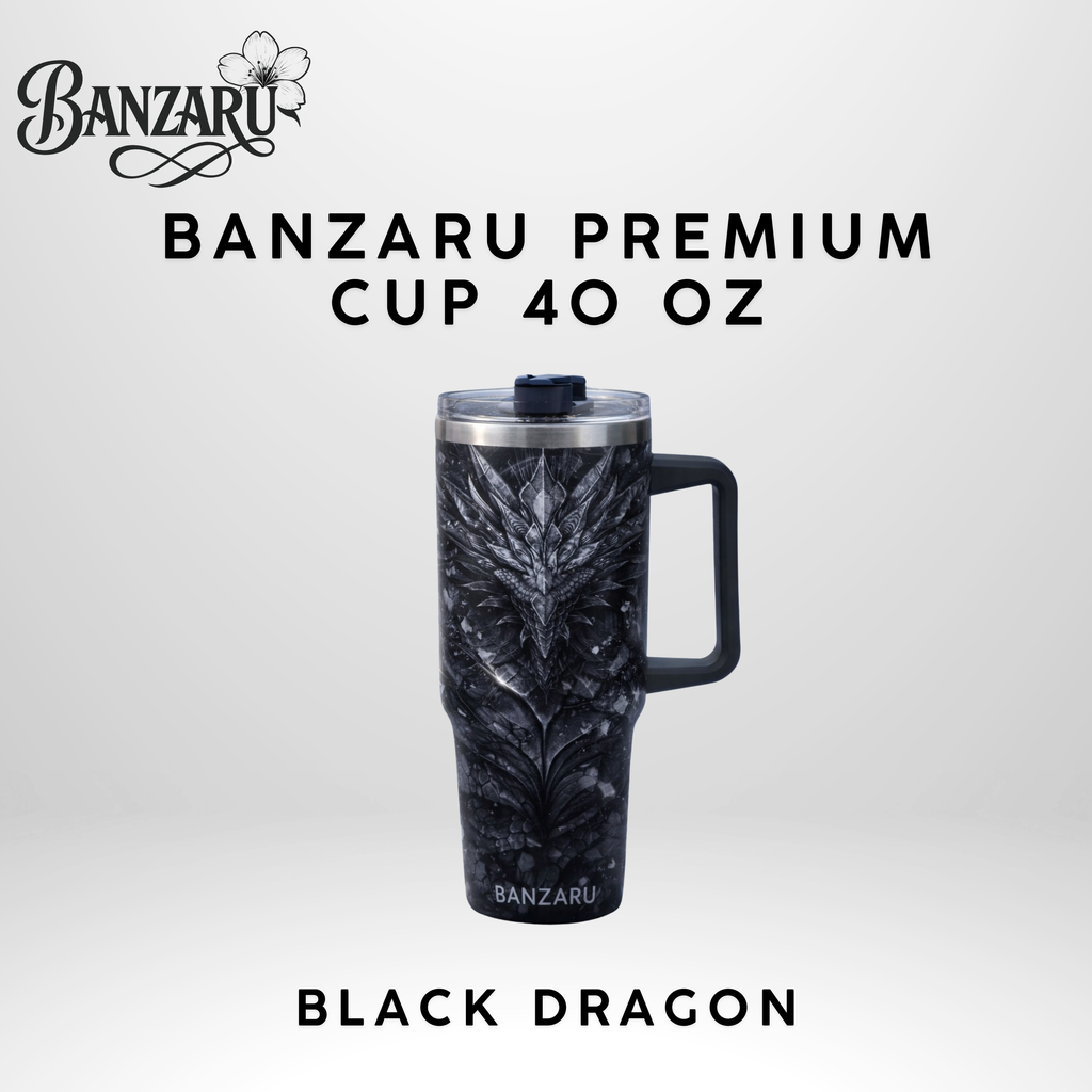 BANZARU 40oz Premium Cup – Dragon & Cherry Blossom 1 Edition