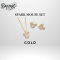 Spark Mouse Set – Halskette & Ohrringe aus Edelstahl