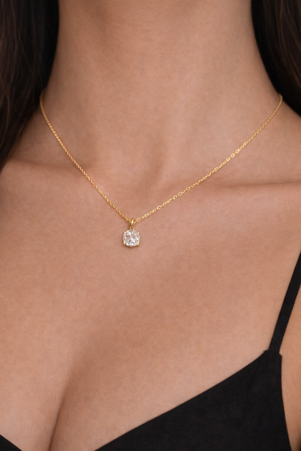 Aurelia Crystal Halskette – Edelstahl & 18K Vergoldung