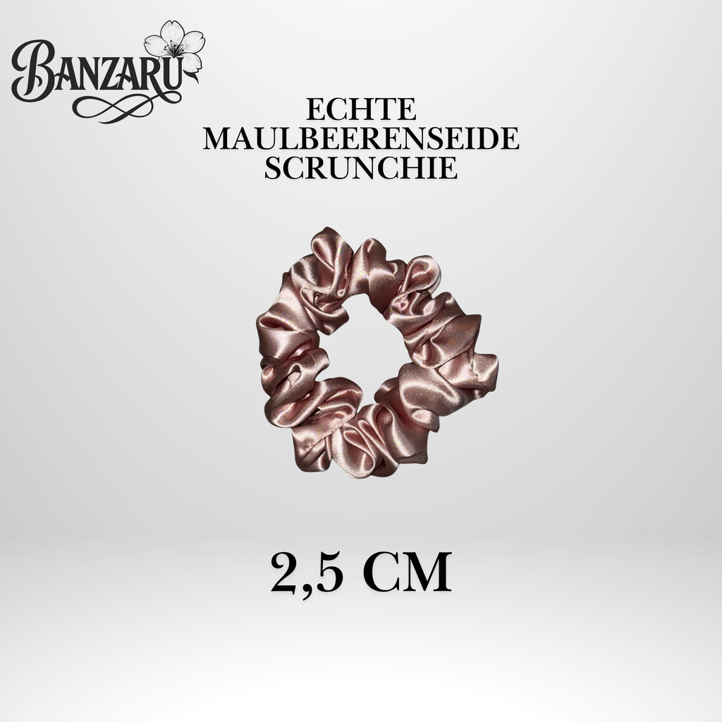 BANZARU Maulbeerseide Scrunchie Set – 100% 19-Momé 6A Seide (3 Größen)