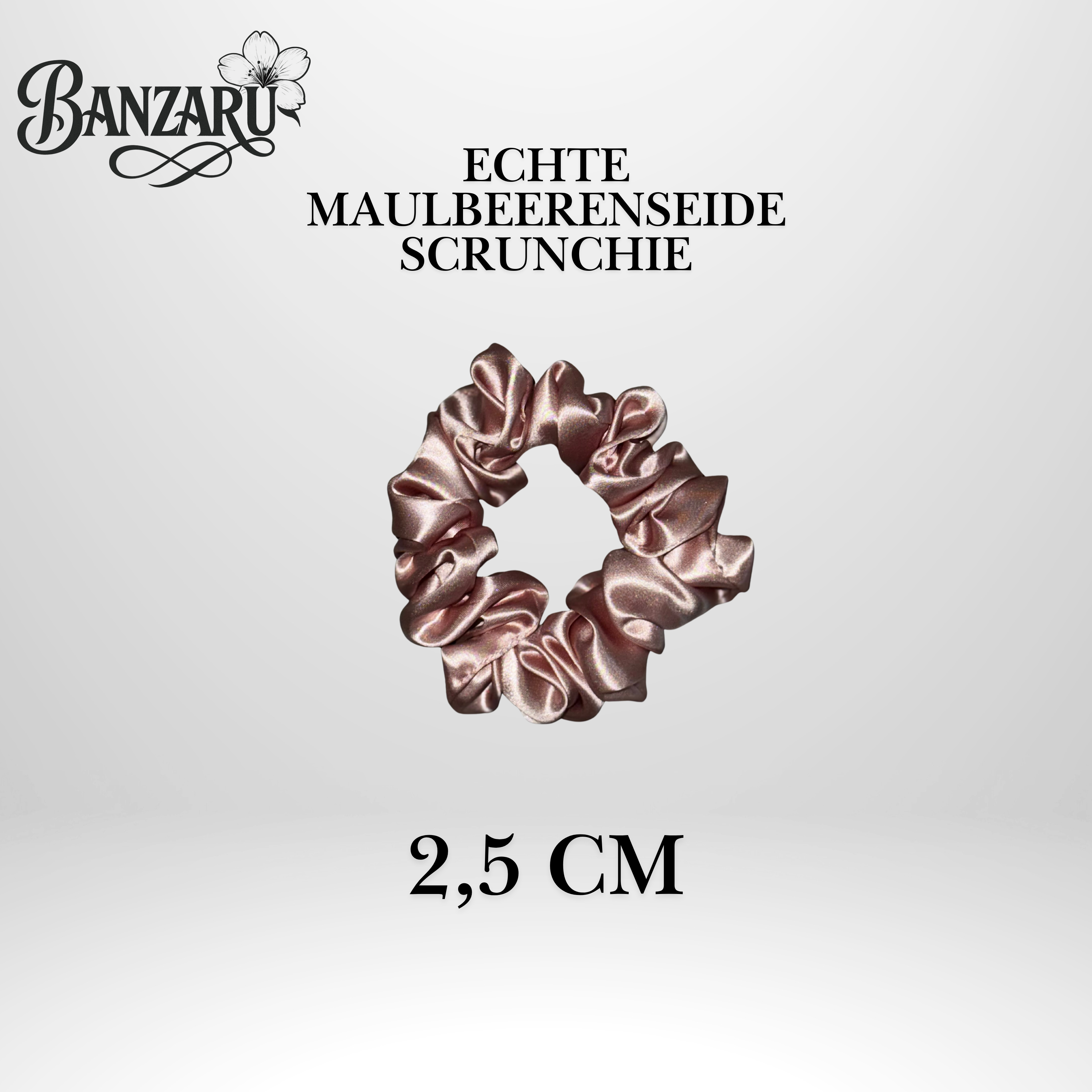 BANZARU Maulbeerseide Scrunchie Set – 100% 19-Momé 6A Seide (3 Größen)