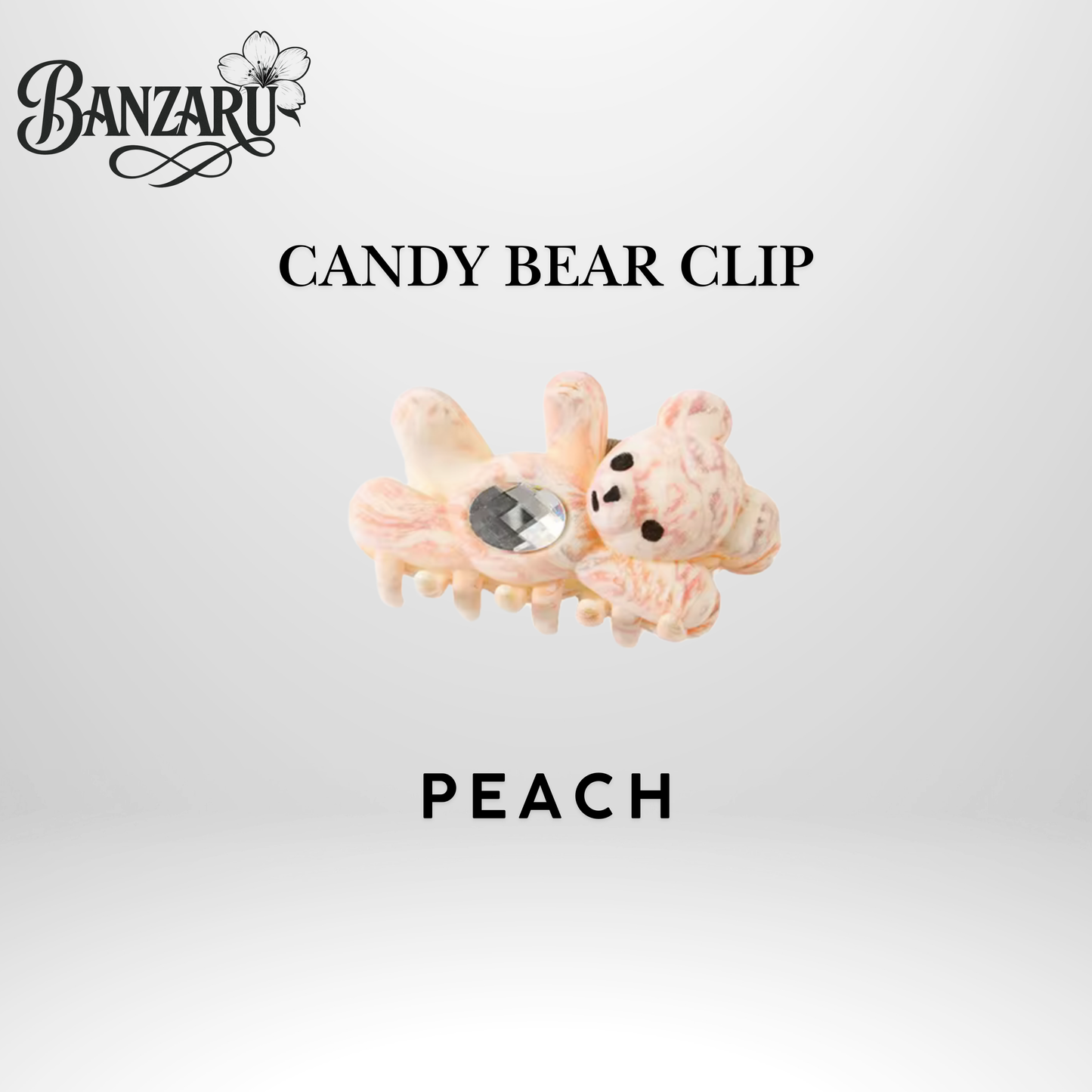 Candy Bear Clip – Geflockte Haarklammer