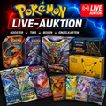 Pokémon Sammelkarten Live-Auktion – Originale Booster, Boxen und Einzelkarten