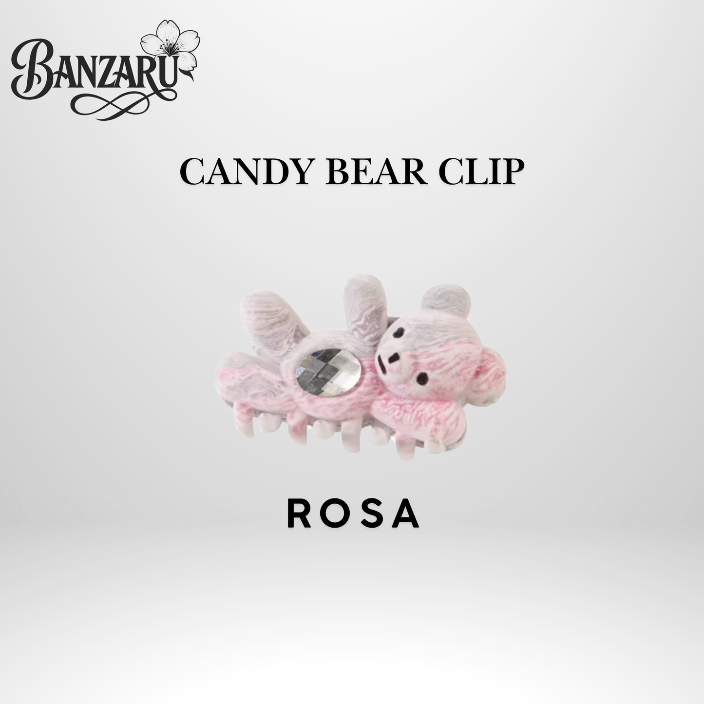 Candy Bear Clip – Geflockte Haarklammer