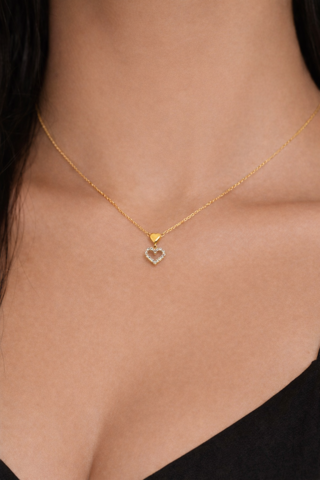Aurelia Love Halskette – Edelstahl & 18K Vergoldung