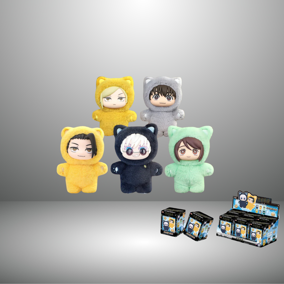 Ju-Jutsu Kaisen Plüschtier Katzen Serie Schlüsselanhänger Blind Box (Einzelbox)