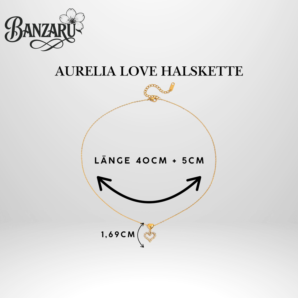 Aurelia Love Halskette – Edelstahl & 18K Vergoldung