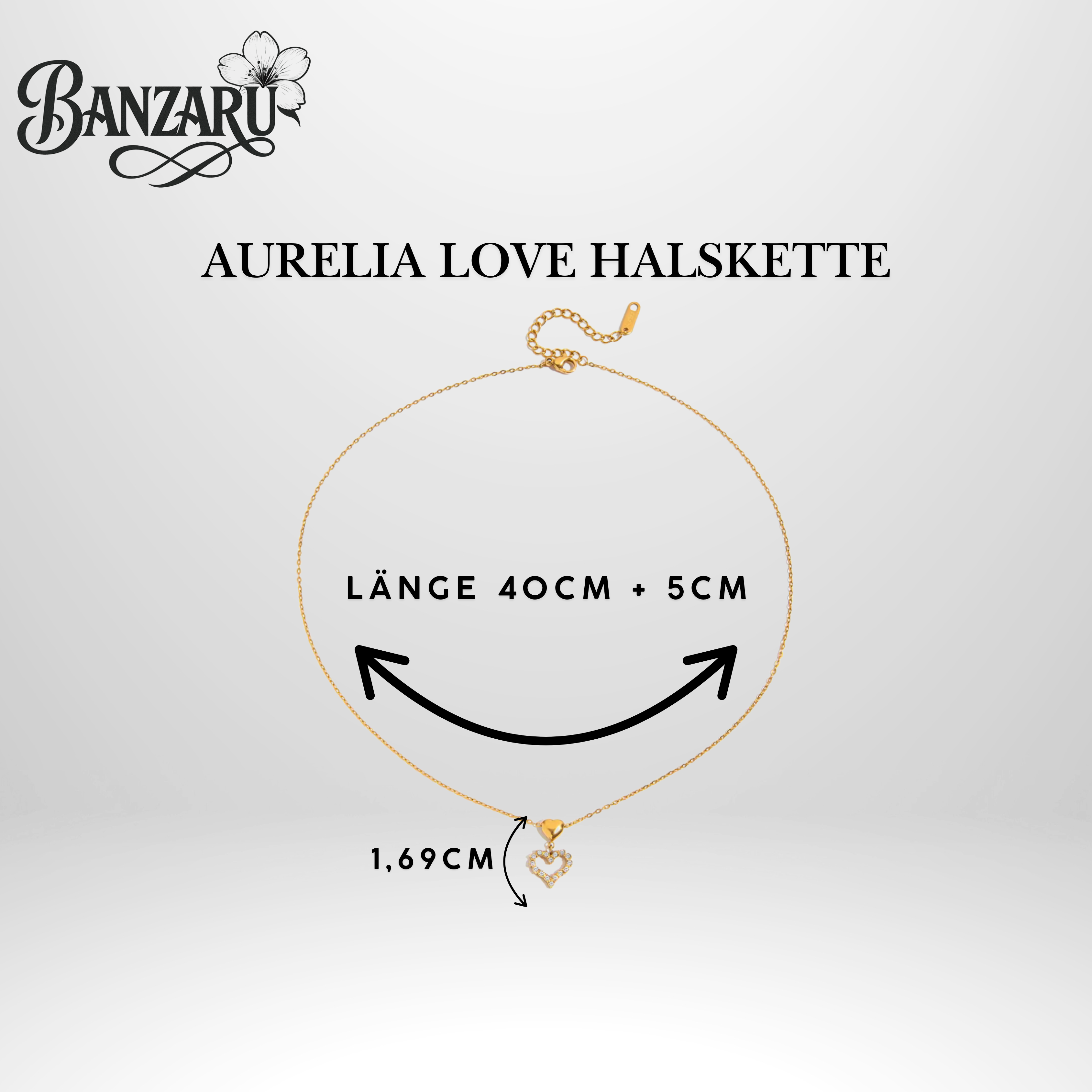 Aurelia Love Halskette – Edelstahl & 18K Vergoldung