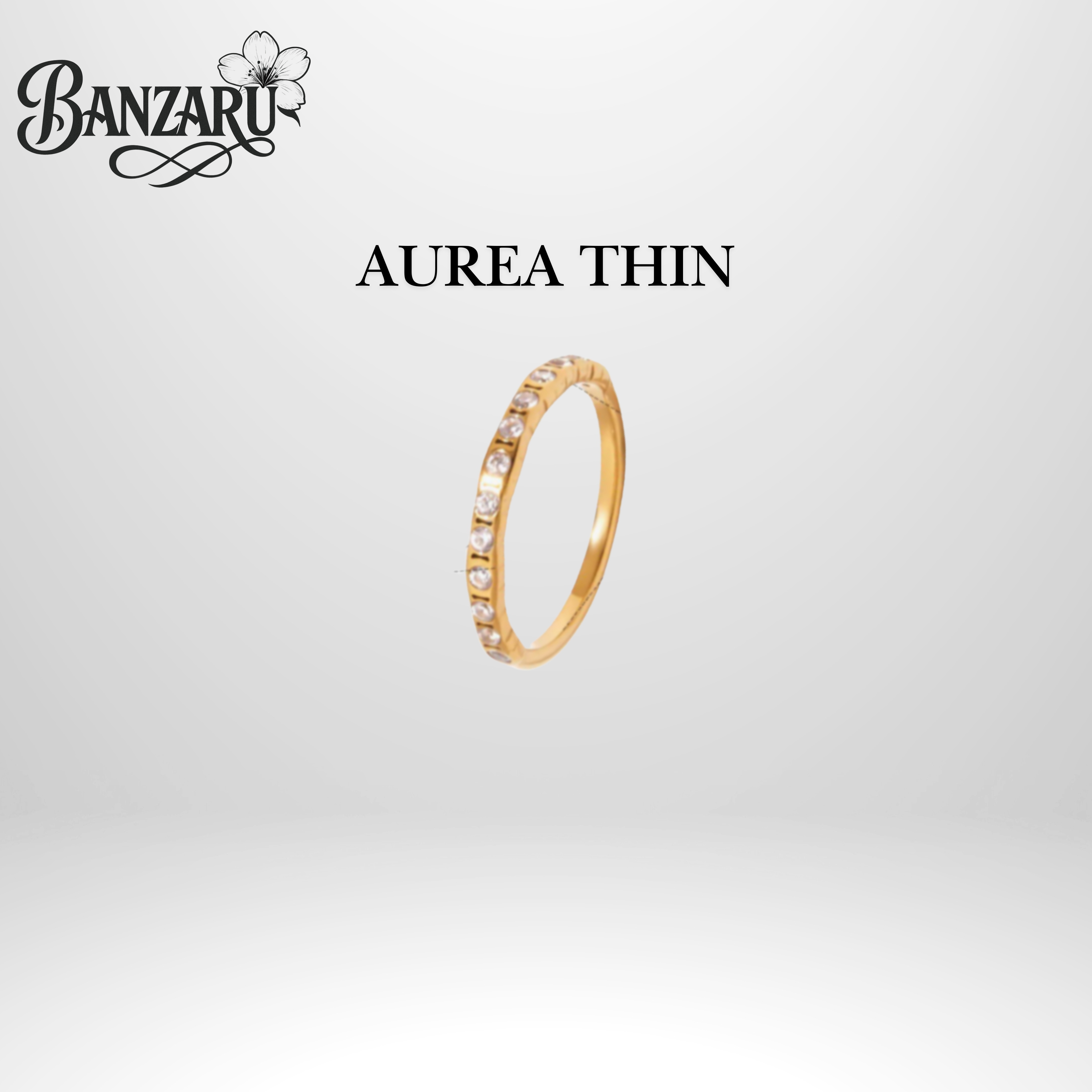 Aurea Thin – Filigraner Ring aus hochwertigem Edelstahl 18k vergoldet