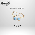 Larimar Hoops - 925 Silber und 18k vergoldet