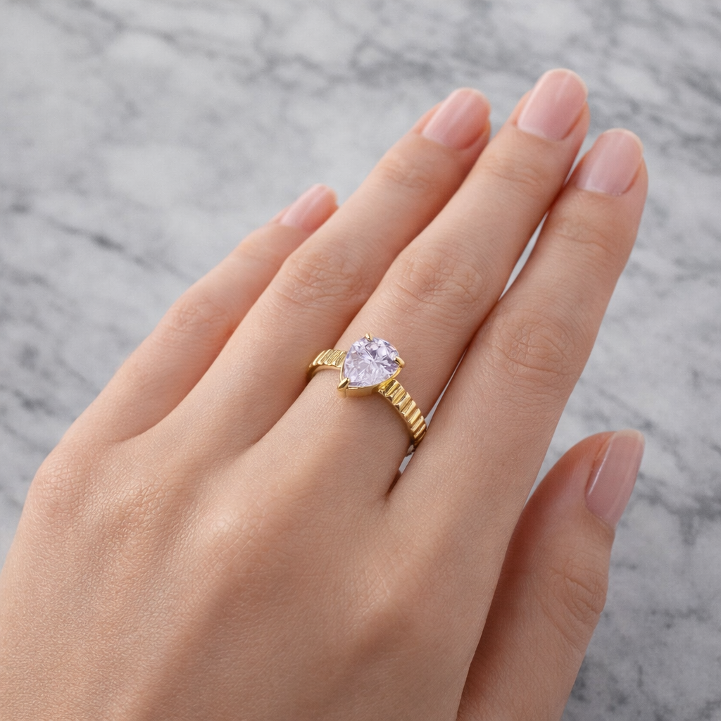 Golden Drop Ring