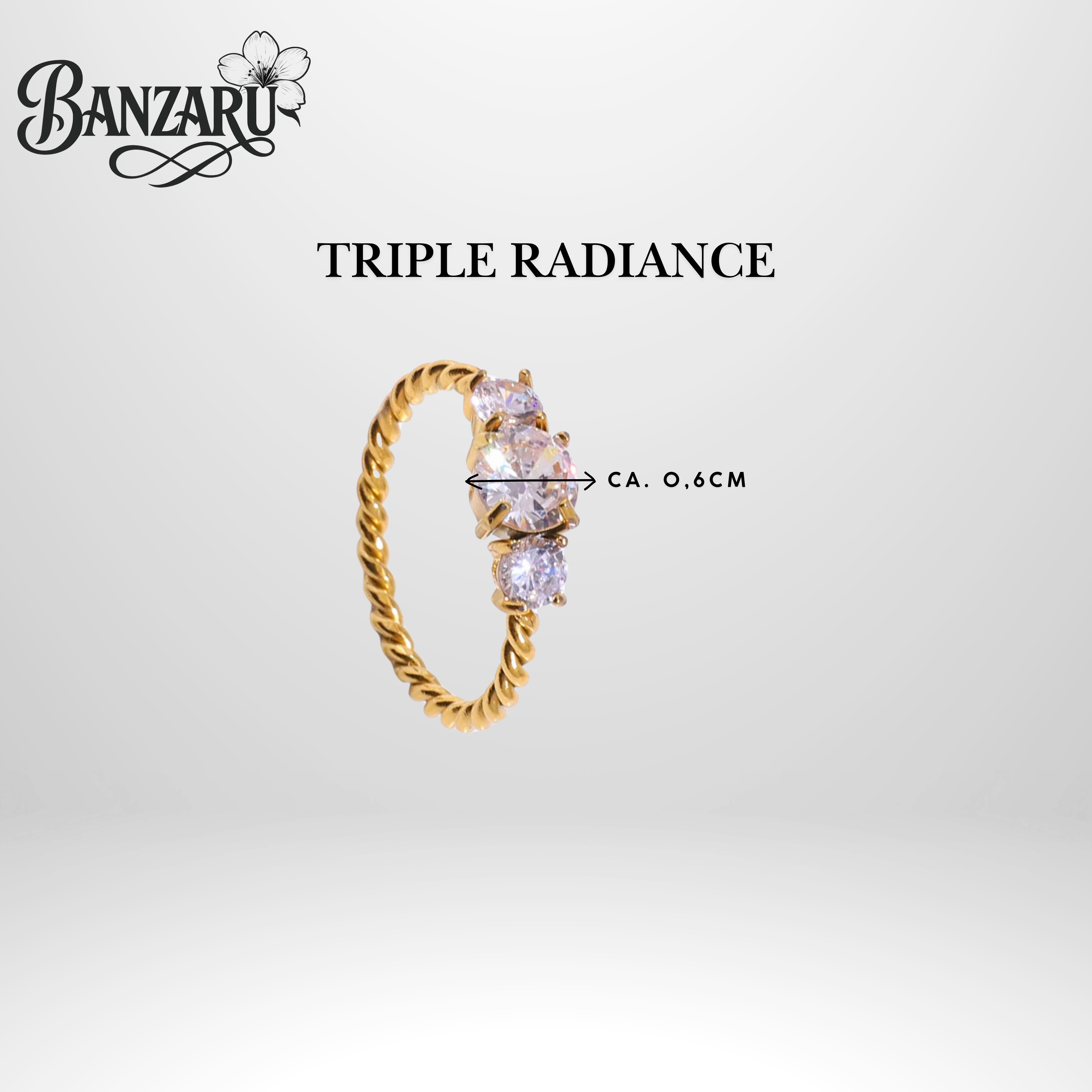 Triple Radiance 18k vergoldet