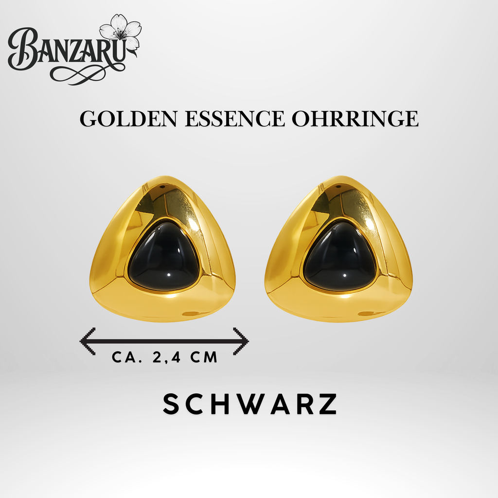Golden Essence Ohrringe Edelstahl - 18k vergoldet mit Resin Inlay