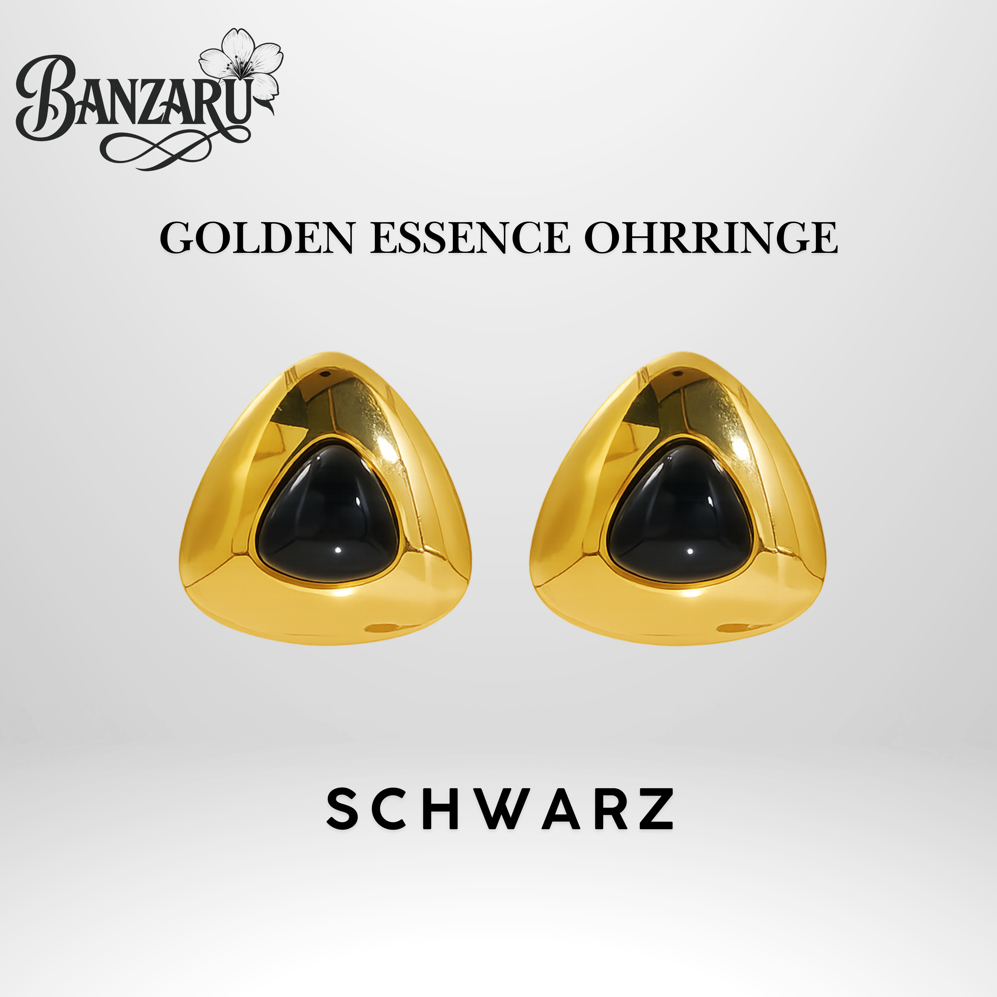 Golden Essence Ohrringe Edelstahl - 18k vergoldet mit Resin Inlay