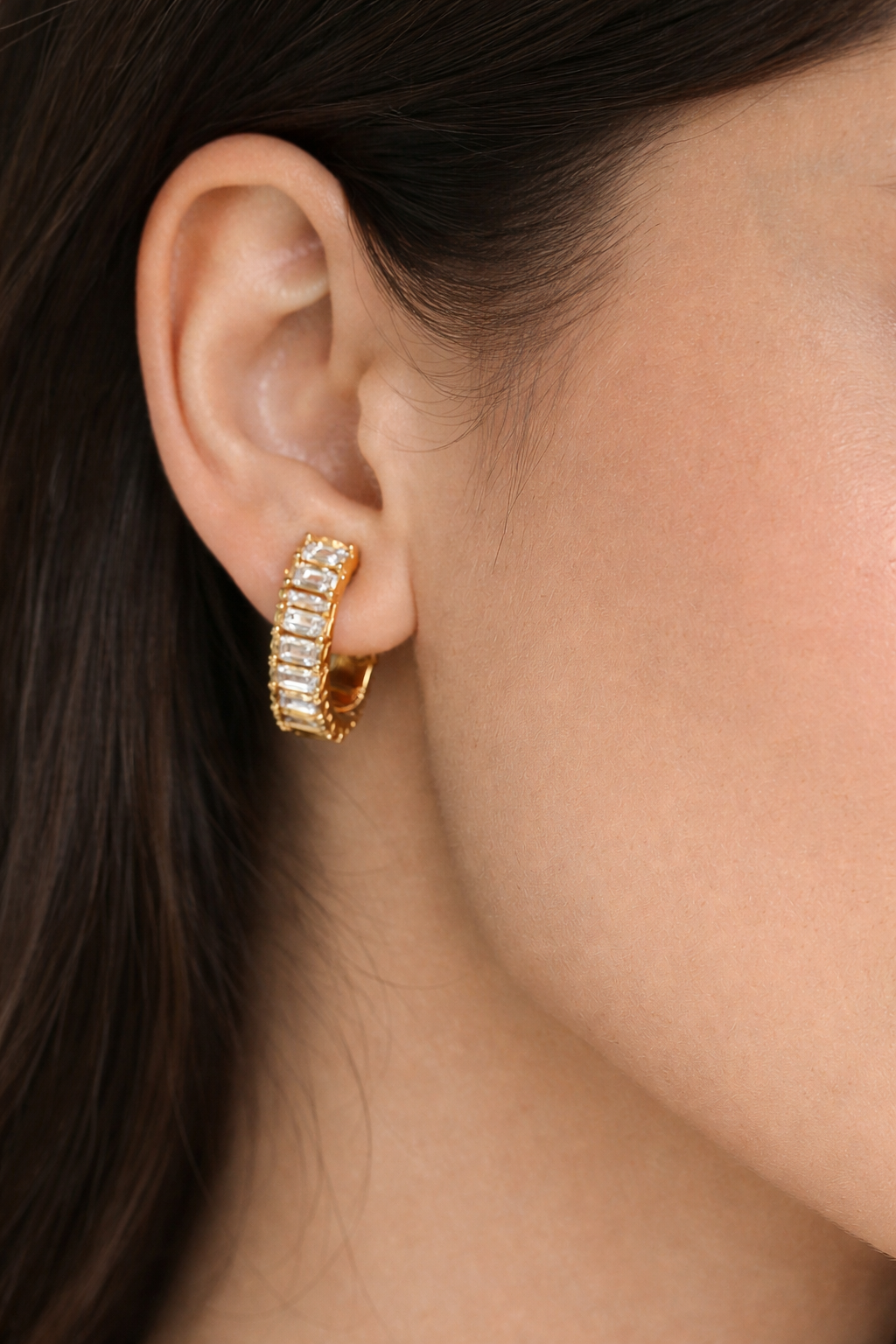 Golden Spark Hoops Edelstahl - 18k vergoldet