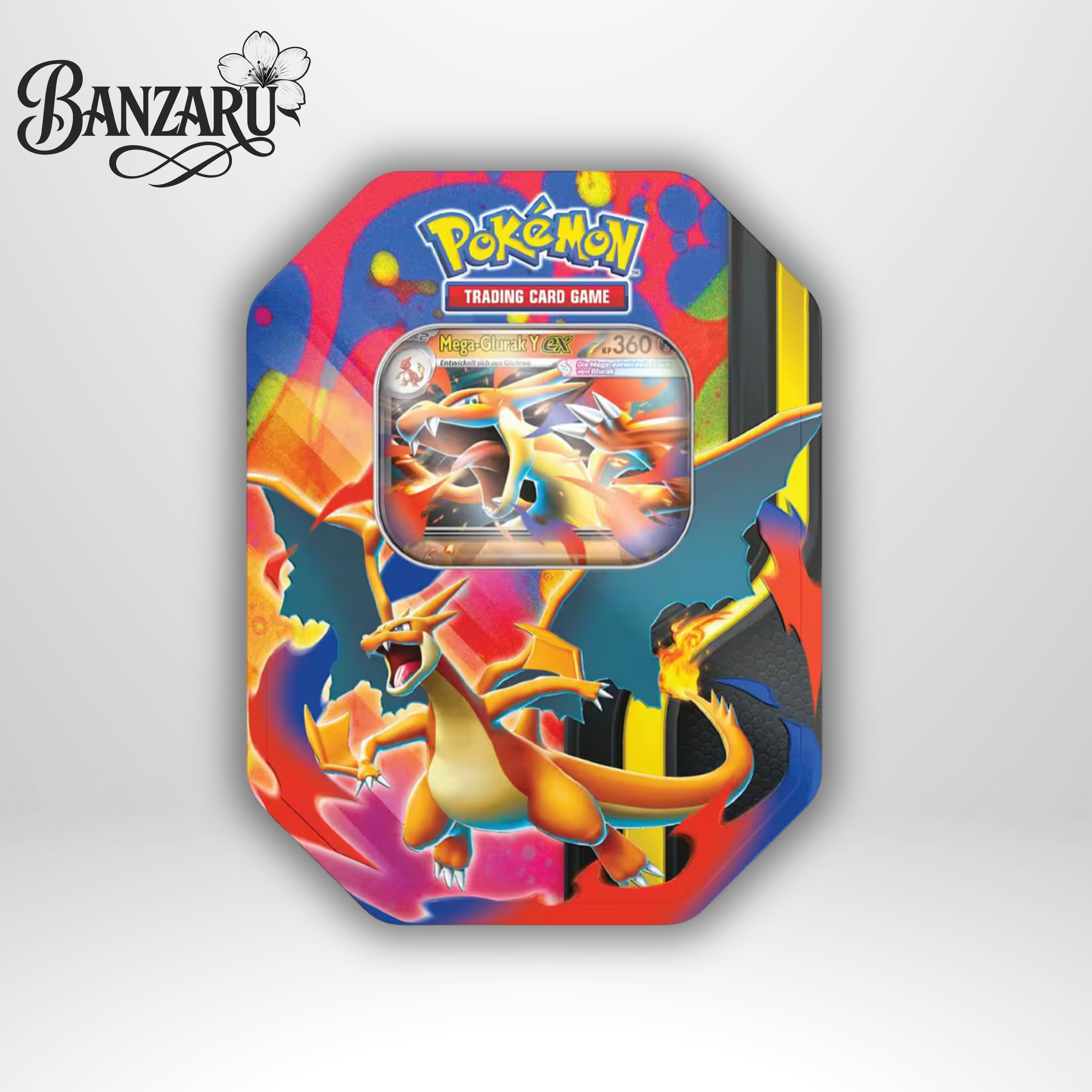 Pokemon Sammelkarte Tin Box Mega-Glurak Y