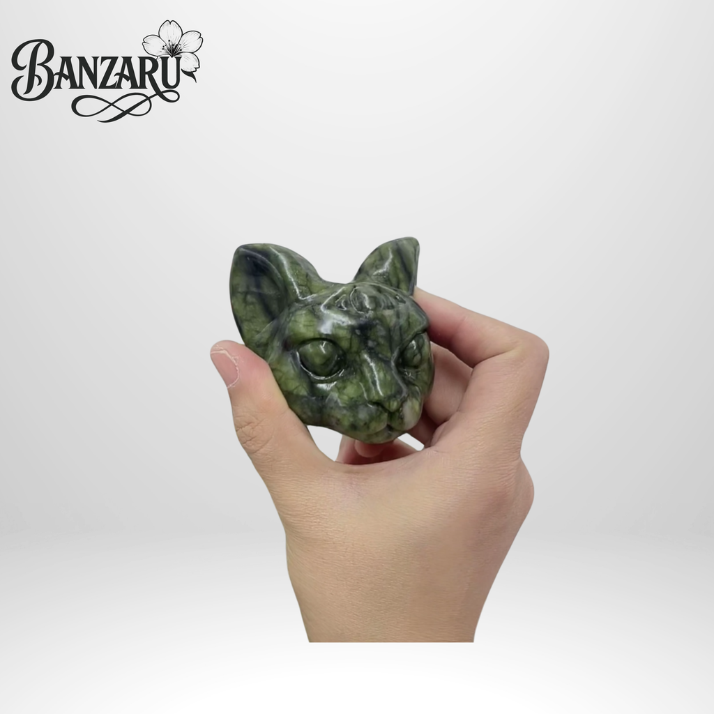 Grüne Jade Third Eye Katze Vorbestellung