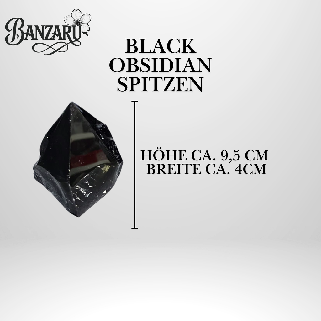Schwarze Obsidian-Spitze
